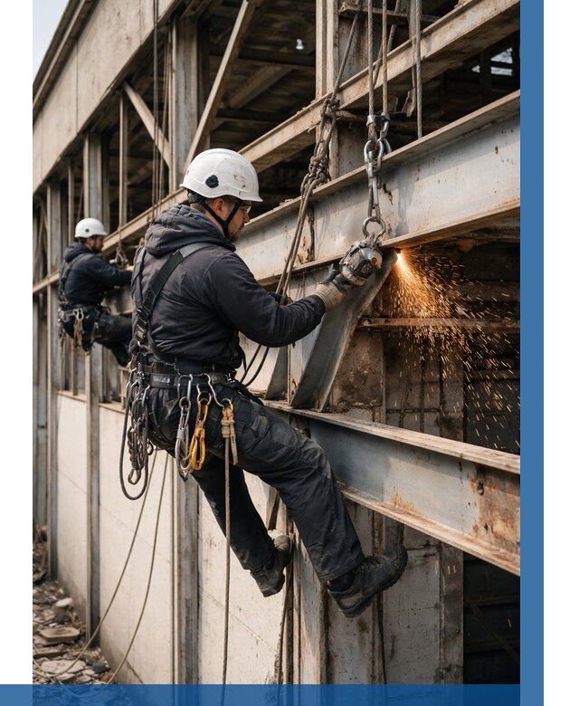 Демонтаж металлоконструкций на высоте в Горячем Ключе от 6716р. |ВЫСОТНИК-Грч