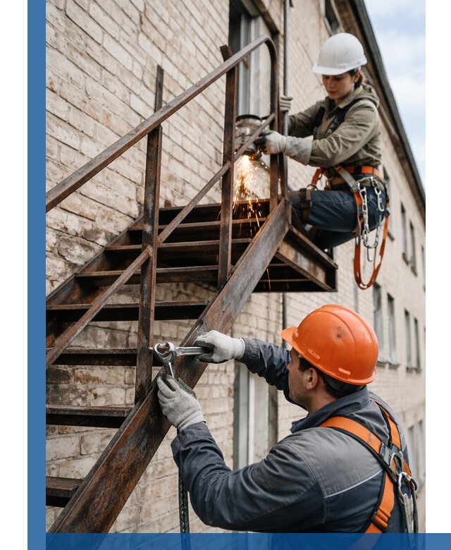 Ремонт и восстановление пожарных лестниц с выездом в Горячем Ключе