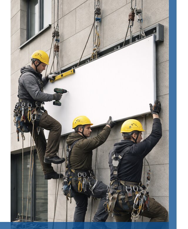 Монтаж рекламной вывески в Горячем Ключе от 8266 р. | ВЫСОТНИК-Грч