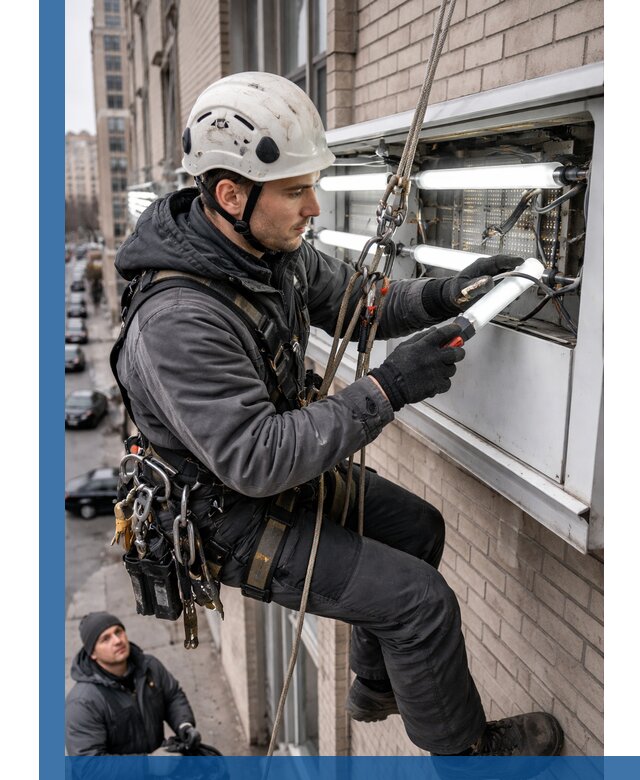 Профессиональная замена ламп в наружной вывеске в Горячем Ключе