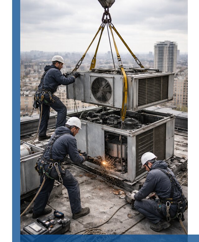 Демонтаж крышной установки в Горячем Ключе любой сложности