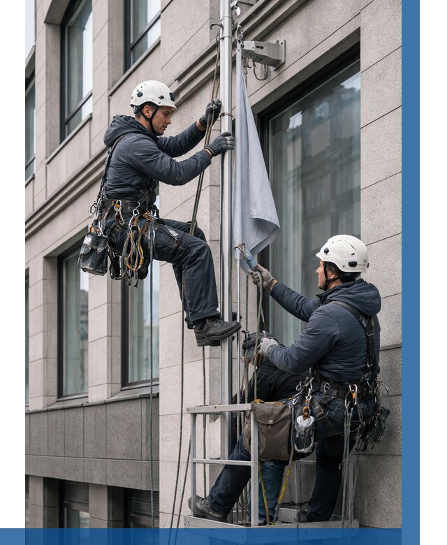 Установка флагов на фасаде в Горячем Ключе от 4650 р. | ВЫСОТНИК-Грч