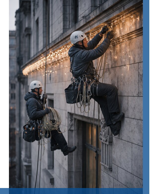 Монтаж новогодней иллюминации в Горячем Ключе от 8783 р. | ВЫСОТНИК-Грч