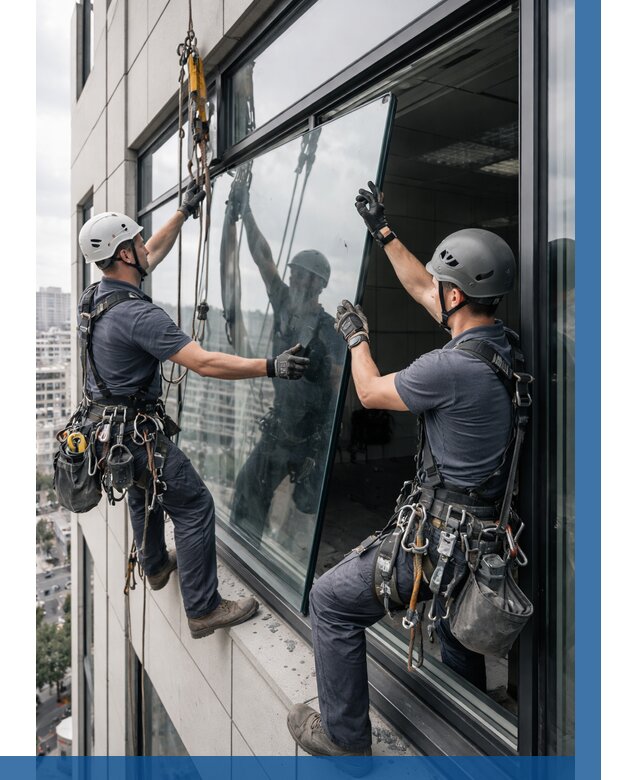 Замена стеклопакетов на высоте в Горячем Ключе от 5683 р. | ВЫСОТНИК-Грч