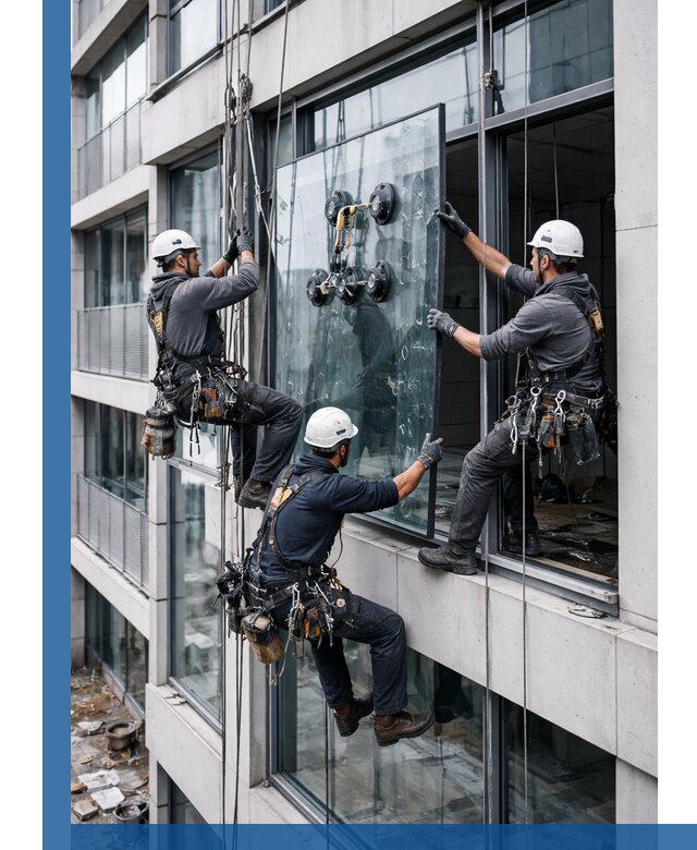 Фасадное остекление и монтаж витражей зданий в Горячем Ключе под ключ