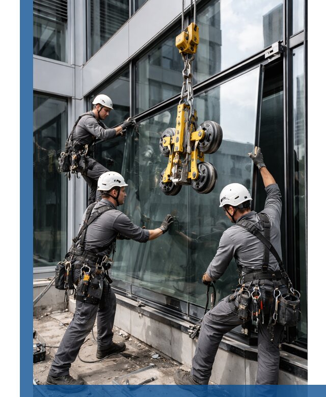 Структурное остекление фасадов в Горячем Ключе монтаж и обслуживание