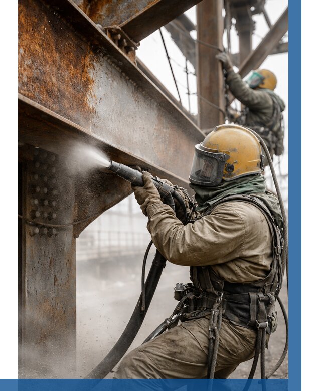 Пескоструйная очистка металлоконструкций в Горячем Ключе по 620 р.  ВЫСОТНИК-Грч