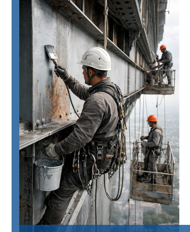 Покраска металлоконструкций на высоте в Горячем Ключе профессионально