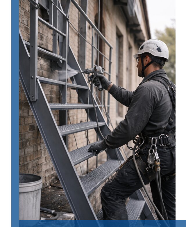 Покраска и антикоррозионная защита пожарных лестниц в Горячем Ключе