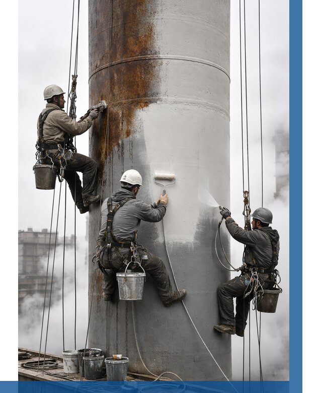 Покраска дымовых труб в Горячем Ключе от 8783 р. | ВЫСОТНИК-Грч