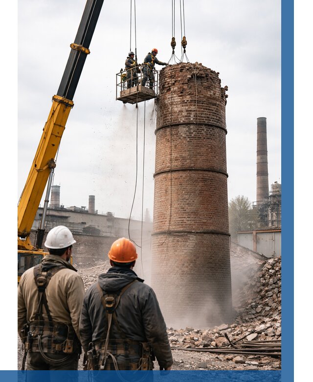 Демонтаж дымовой трубы в Горячем Ключе от 92997 р. | ВЫСОТНИК-Грч, смета