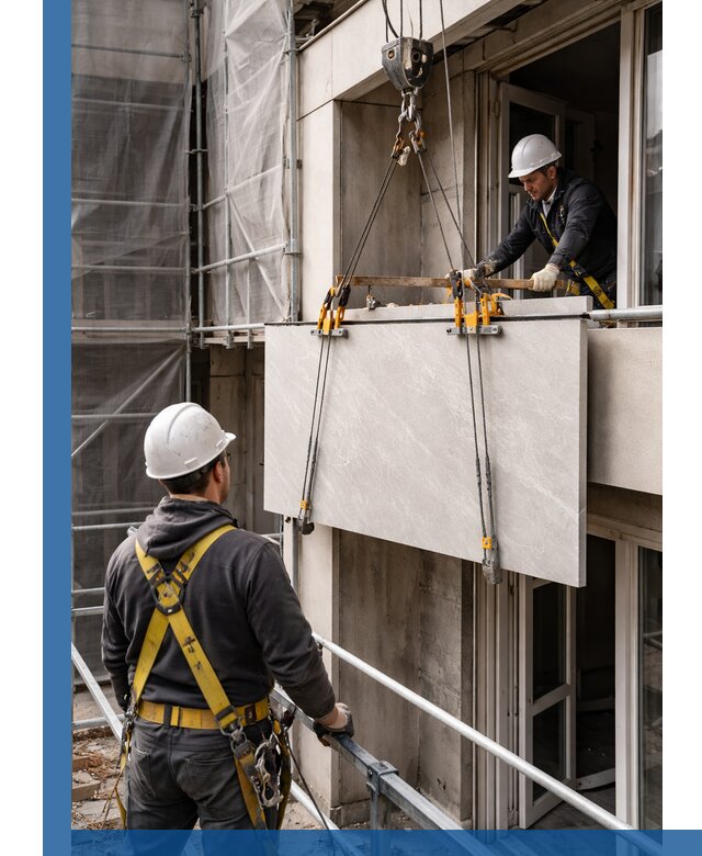 Подъем керамогранита на этаж в Горячем Ключе грузчиками и техникой