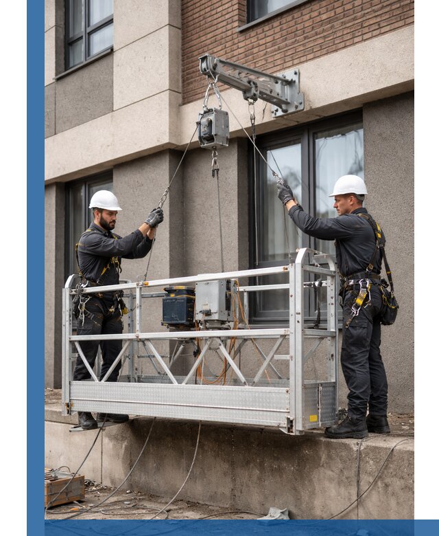 Монтаж и подъем фасадной люльки в Горячем Ключе с гарантией безопасности