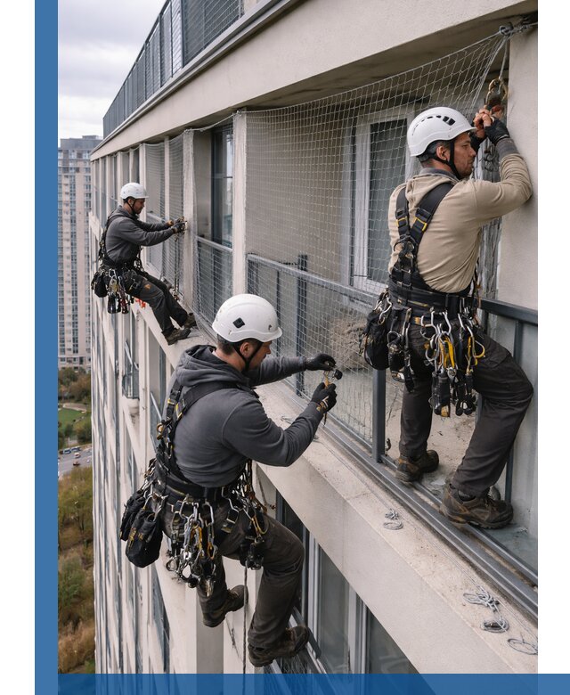 Профессиональный монтаж защитной сетки от птиц в Горячем Ключе