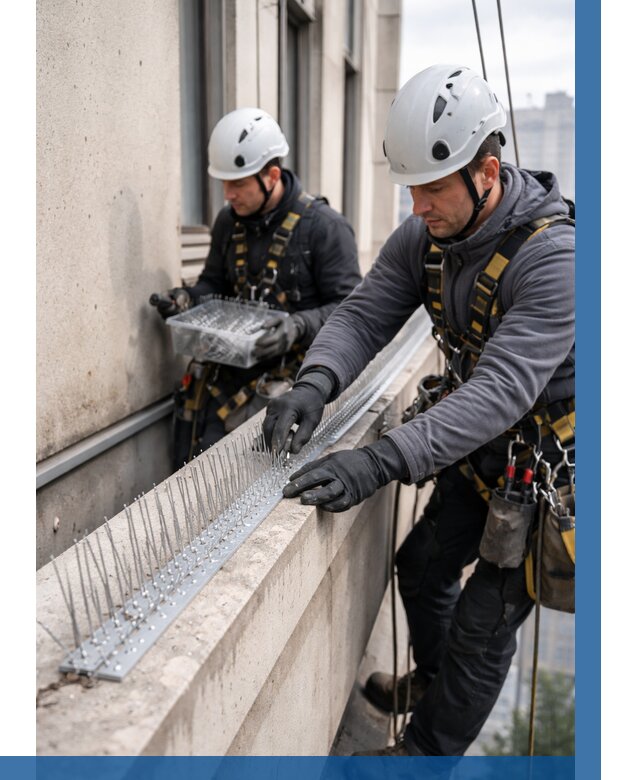 Установка шипов от птиц в Горячем Ключе от 878 р. | ВЫСОТНИК-Грч